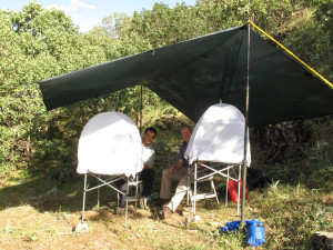 Darwin team photographing plants in the field